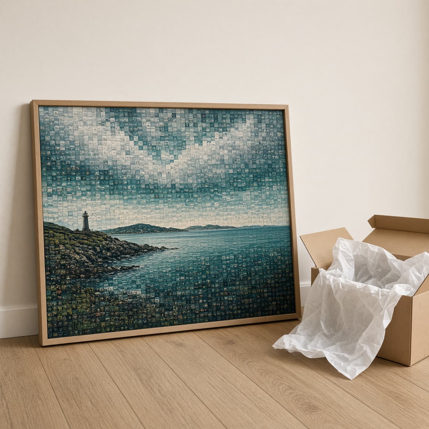 Fotomozaika v rámu doručená domů